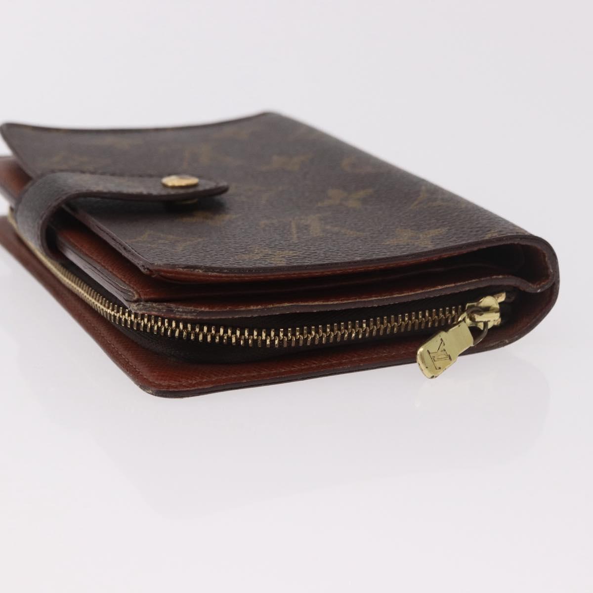 LOUIS VUITTON Monogram Porto Papie Zip Wallet M61207 LV Auth 188656A