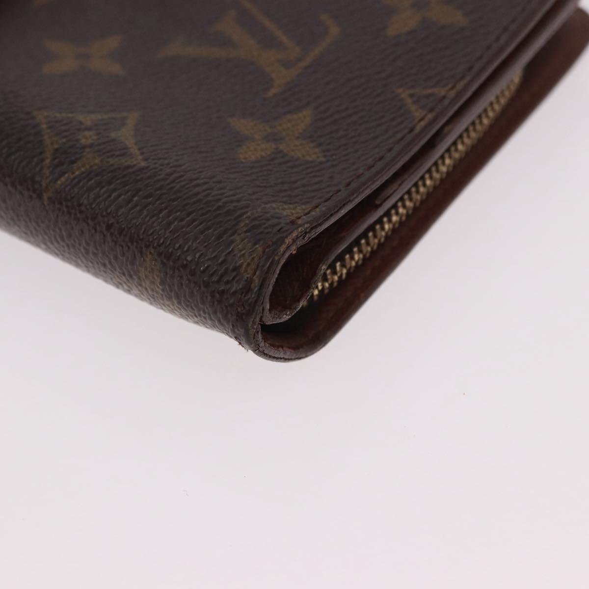 LOUIS VUITTON Monogram Porto Papie Zip Wallet M61207 LV Auth 188656A
