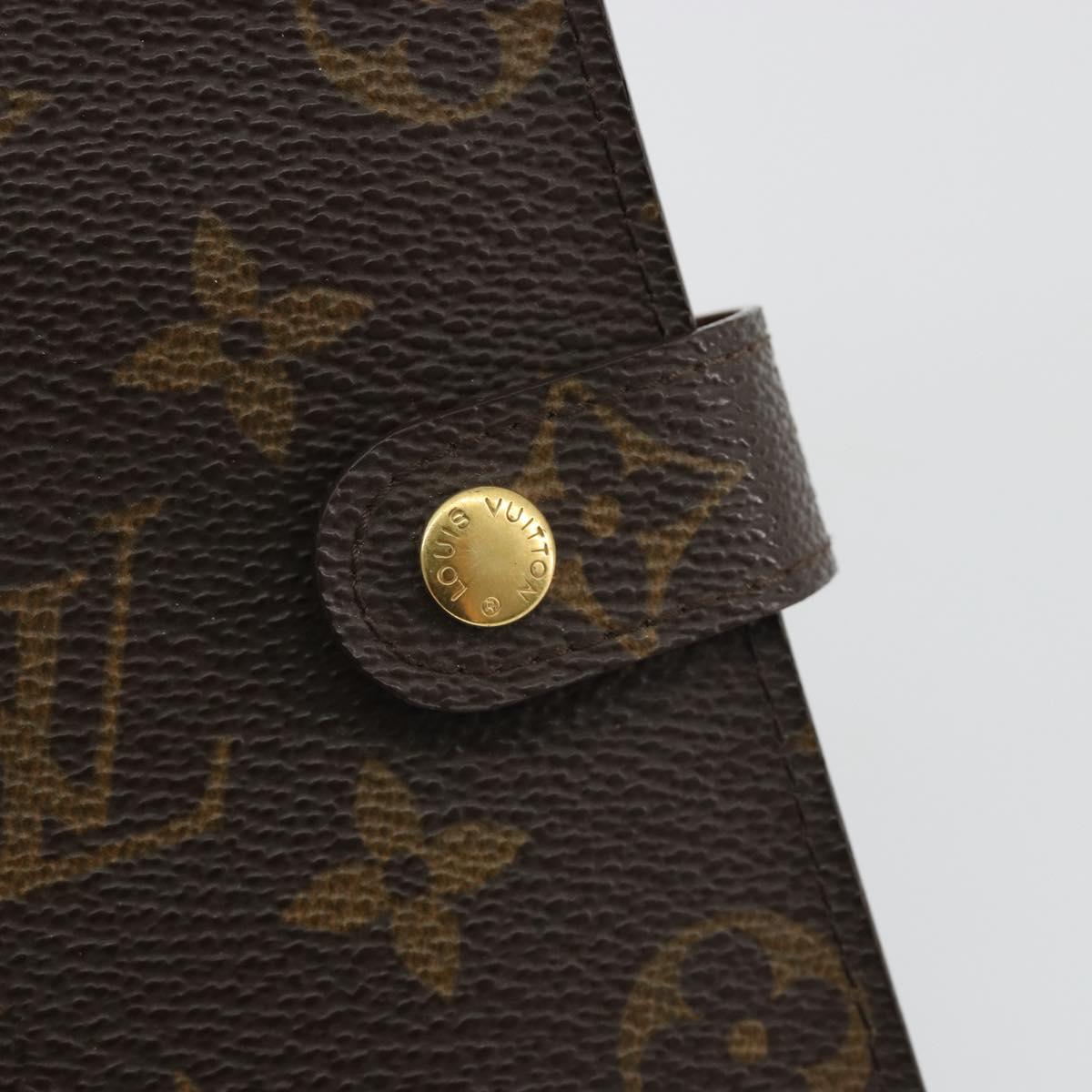 LOUIS VUITTON Monogram Agenda PM Day Planner Cover R20005 LV Auth 188657A