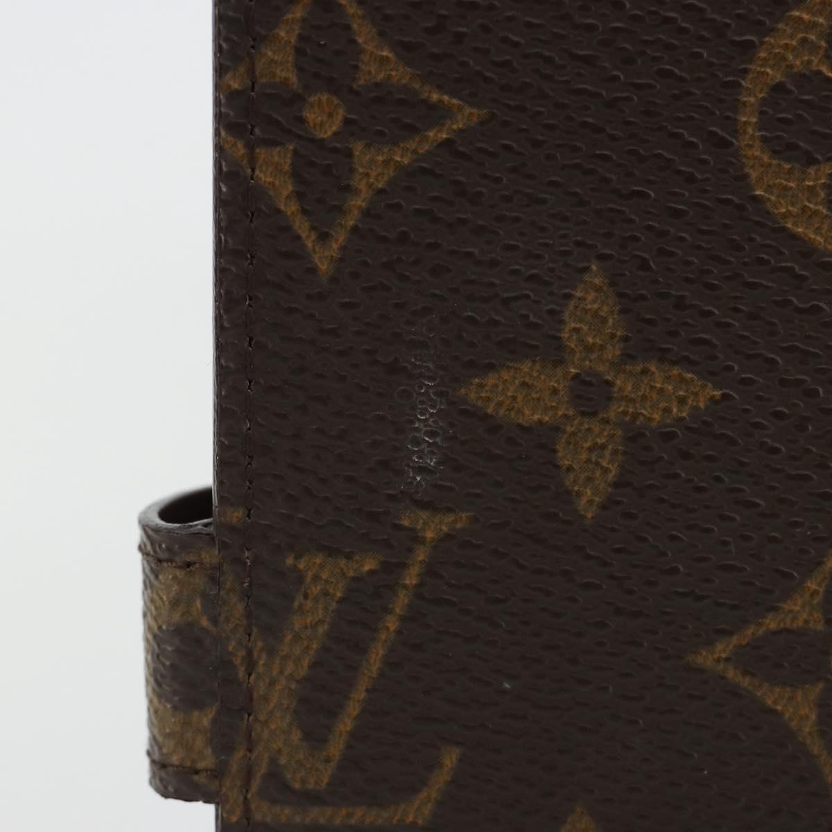 LOUIS VUITTON Monogram Agenda PM Day Planner Cover R20005 LV Auth 188657A
