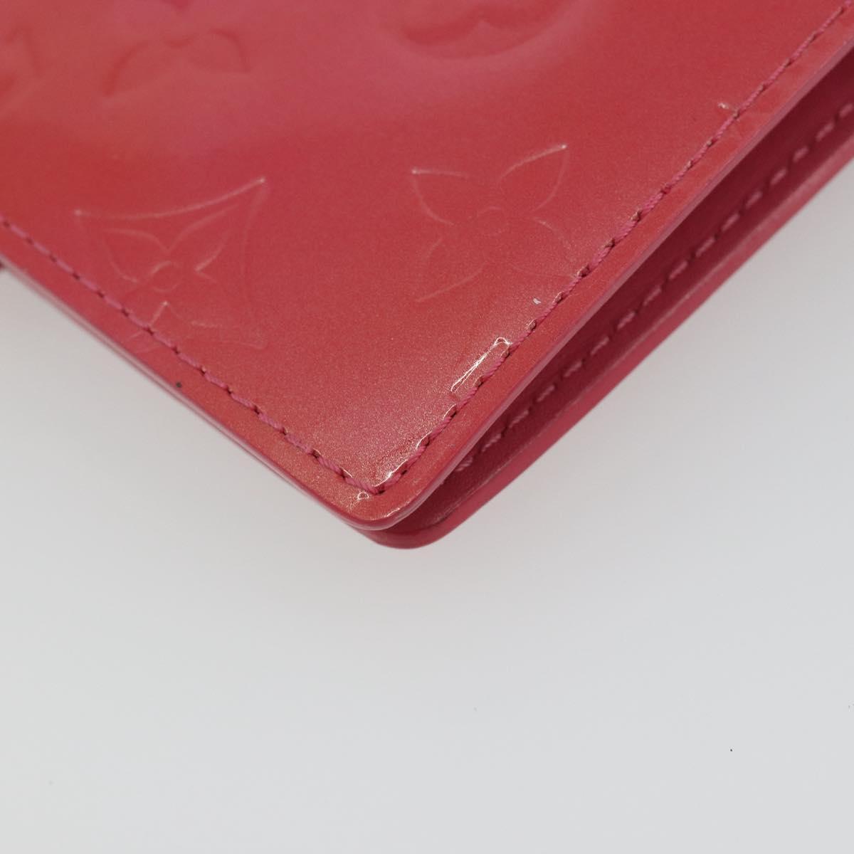 LOUIS VUITTON Monogram Vernis Agenda PM Planner Cover Pink R2101F Auth 188667A