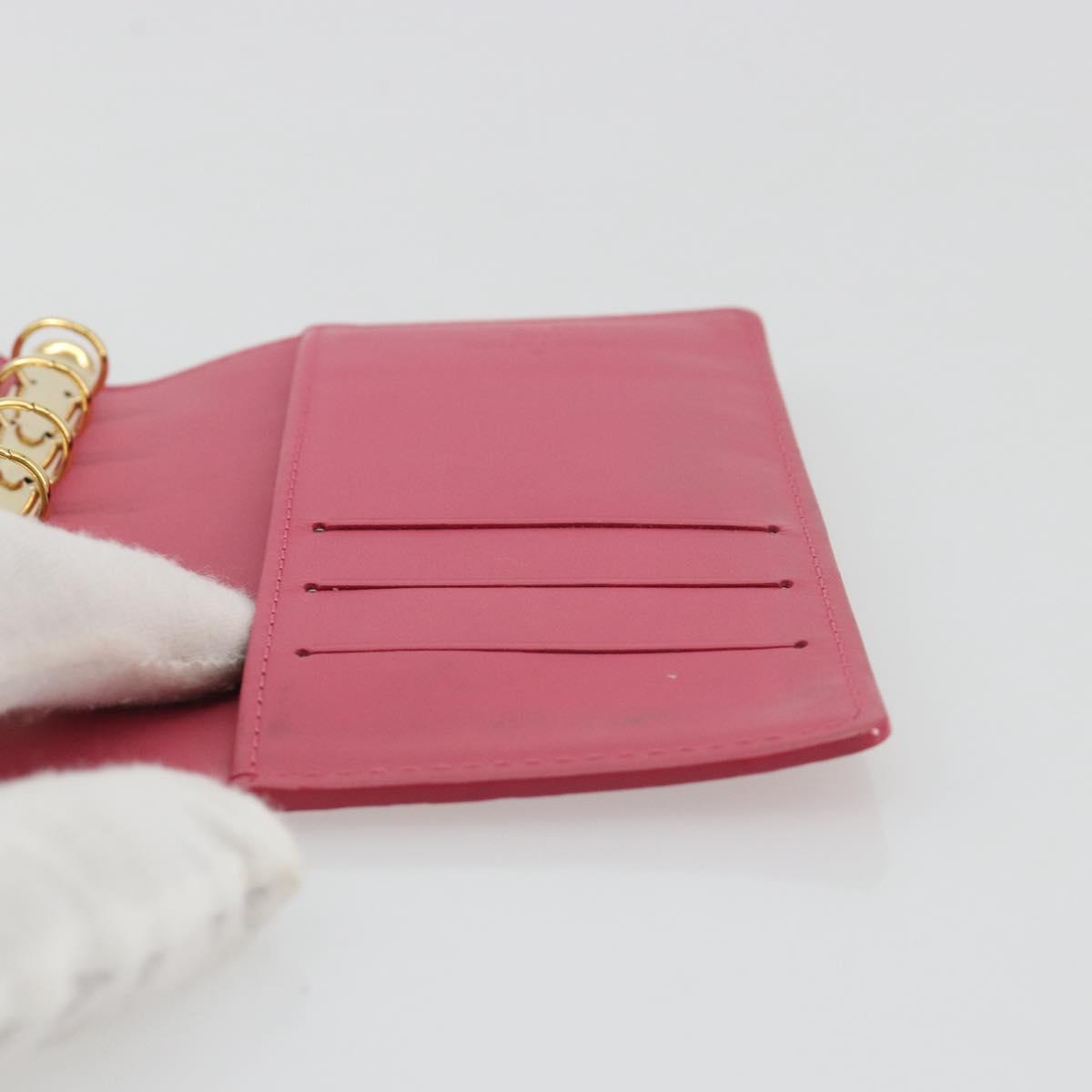 LOUIS VUITTON Monogram Vernis Agenda PM Planner Cover Pink R2101F Auth 188667A