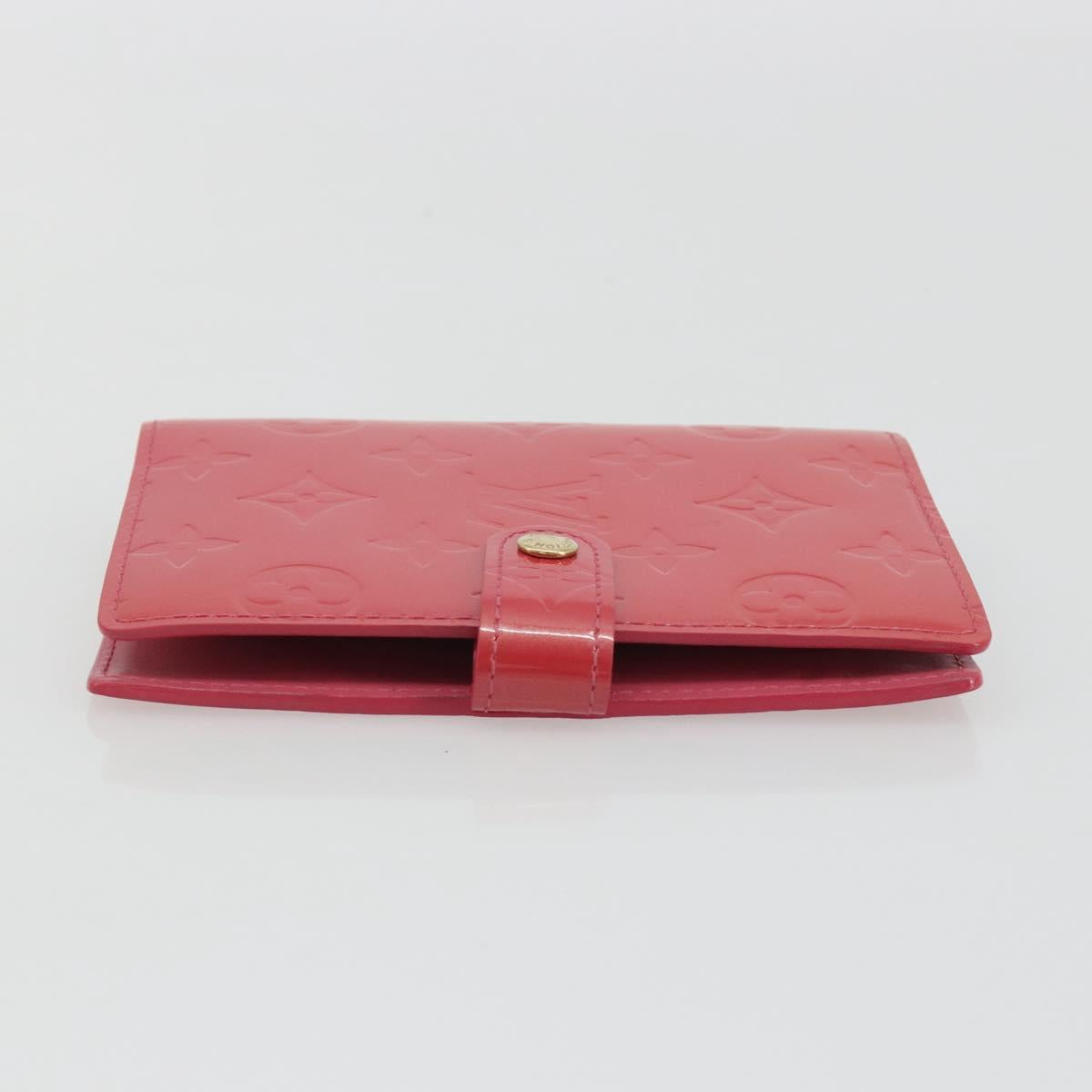 LOUIS VUITTON Monogram Vernis Agenda PM Planner Cover Pink R2101F Auth 188667A