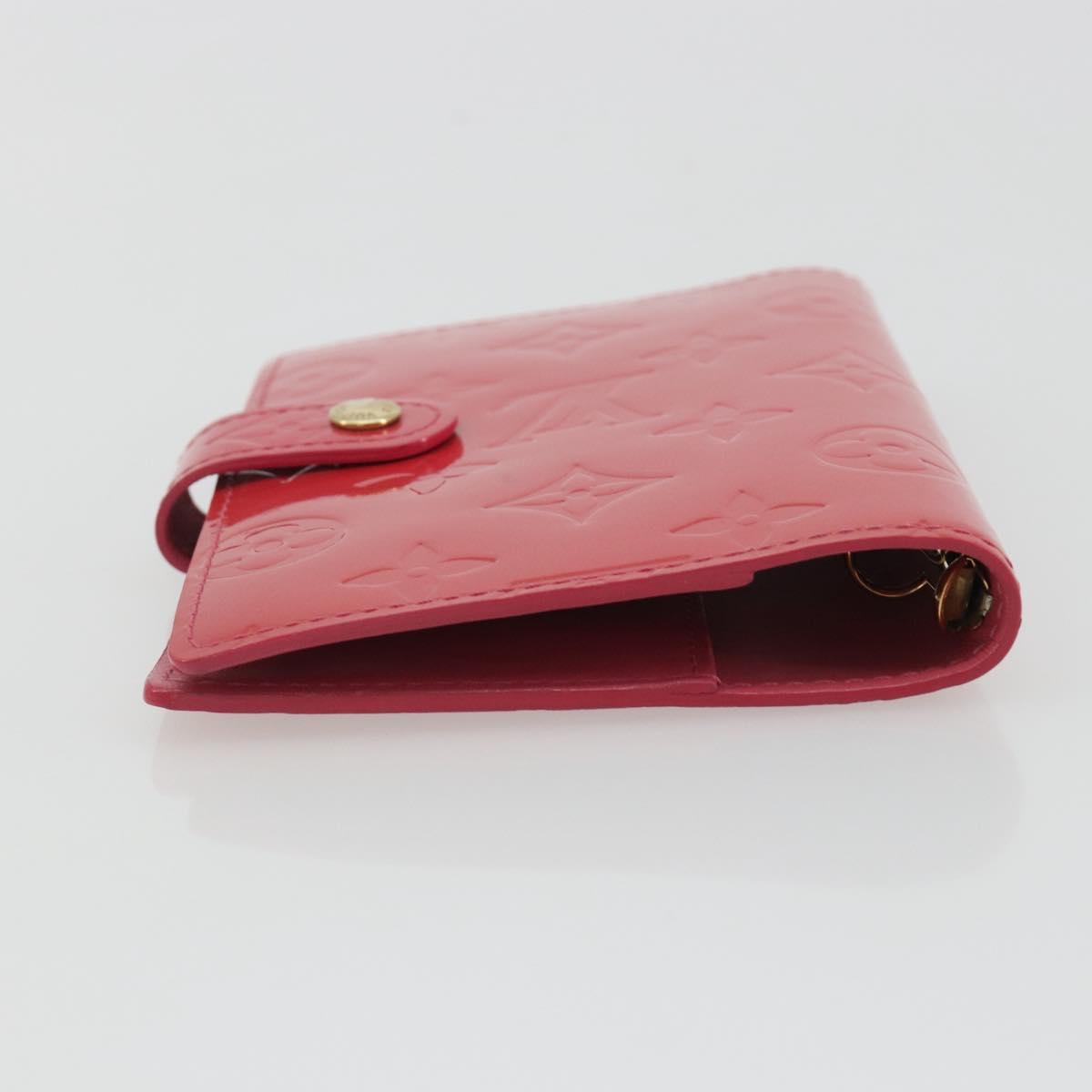 LOUIS VUITTON Monogram Vernis Agenda PM Planner Cover Pink R2101F Auth 188667A