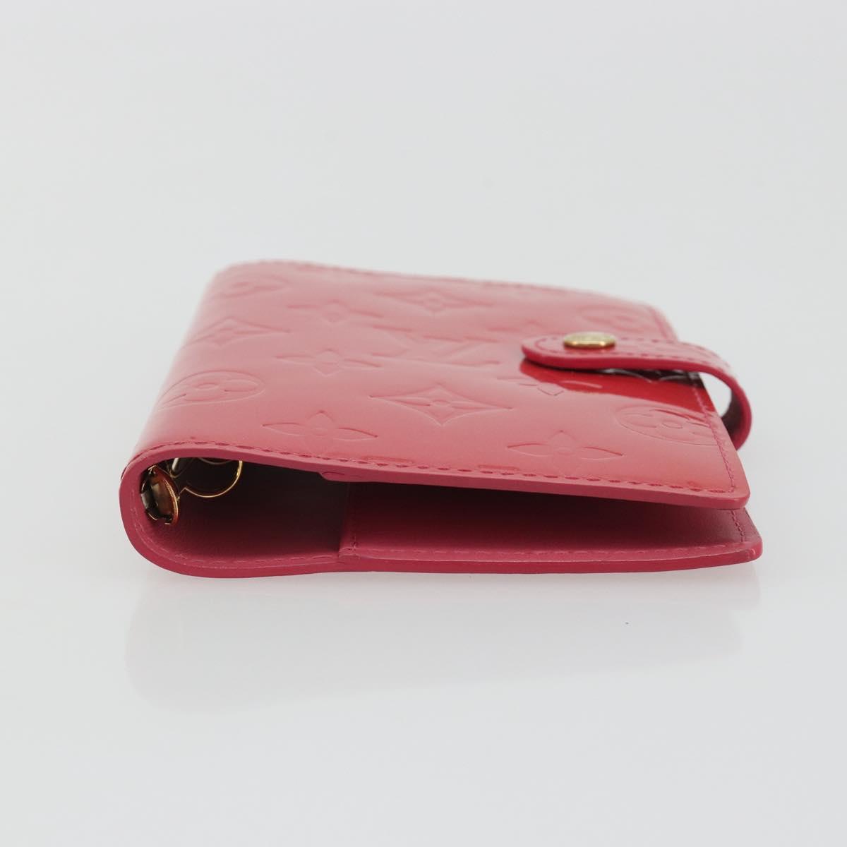 LOUIS VUITTON Monogram Vernis Agenda PM Planner Cover Pink R2101F Auth 188667A