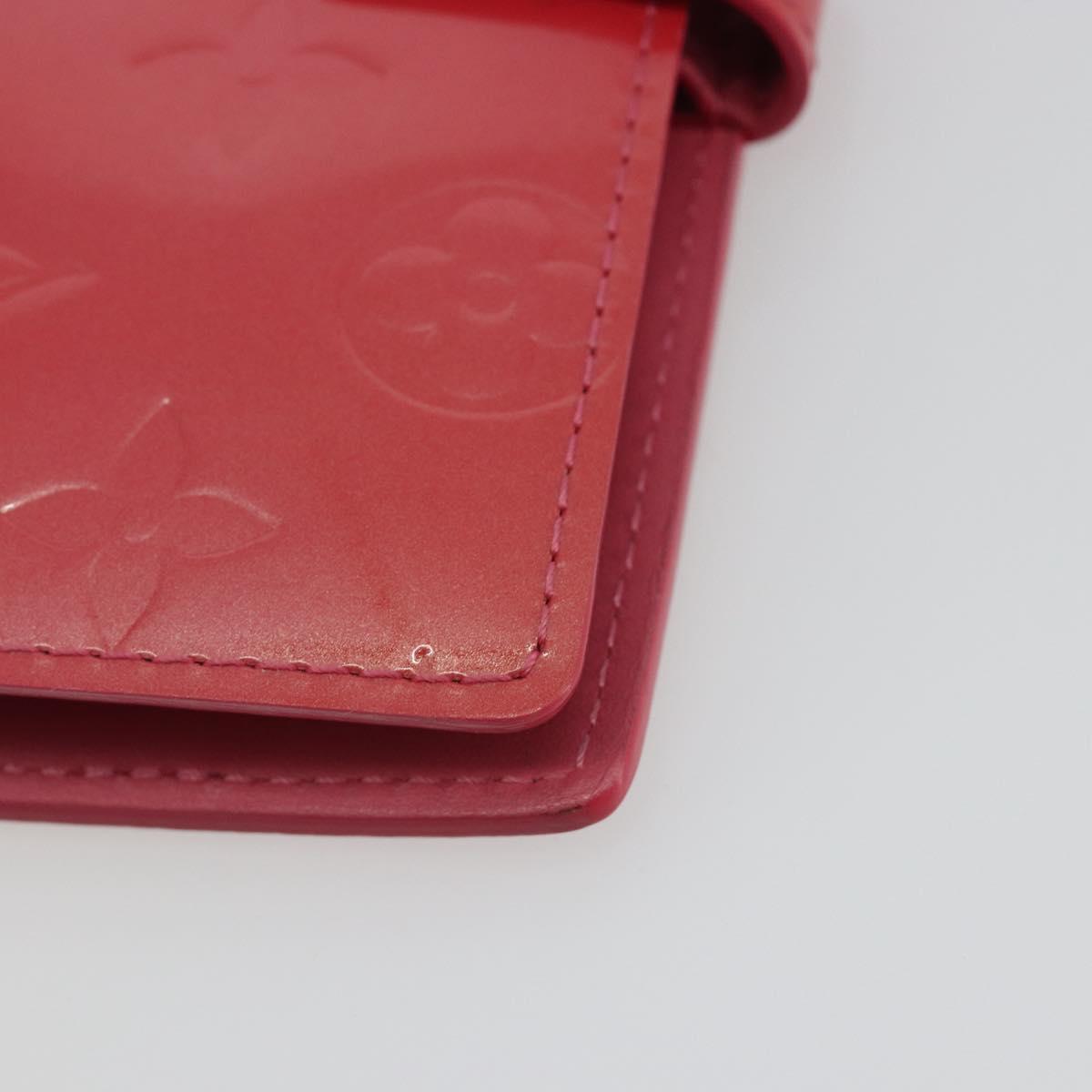 LOUIS VUITTON Monogram Vernis Agenda PM Planner Cover Pink R2101F Auth 188667A