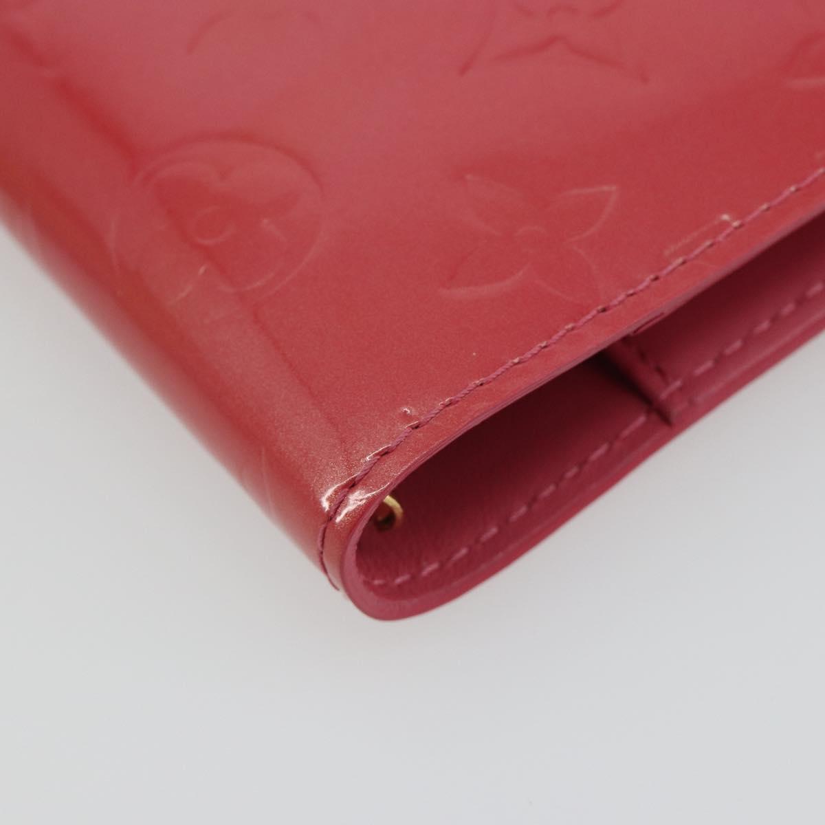 LOUIS VUITTON Monogram Vernis Agenda PM Planner Cover Pink R2101F Auth 188667A