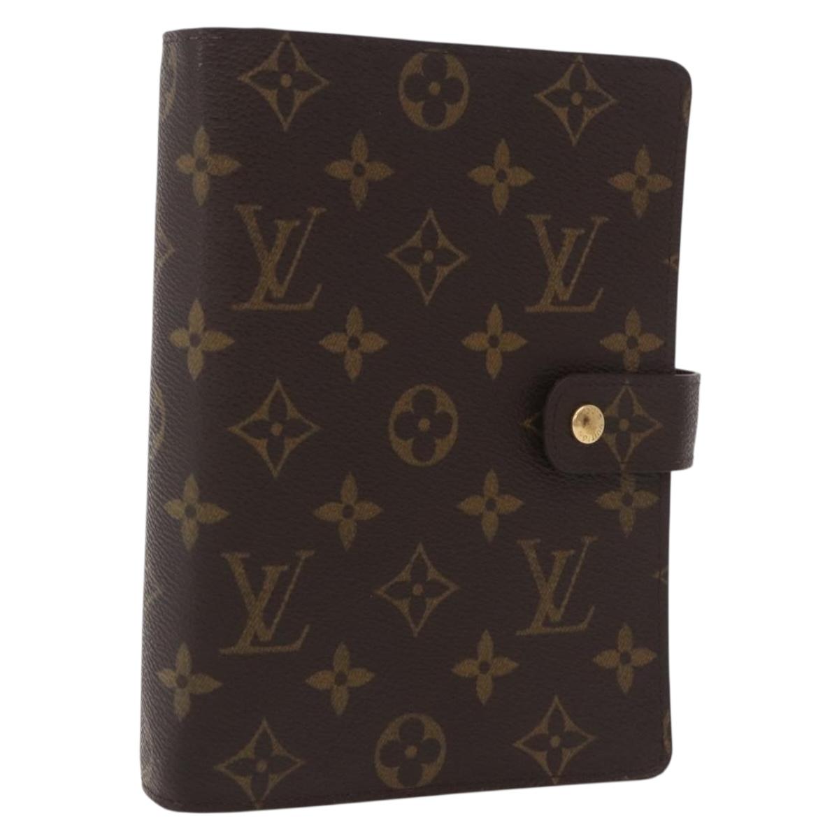 LOUIS VUITTON Monogram Agenda MM Day Planner Cover R20105 LV Auth 188671