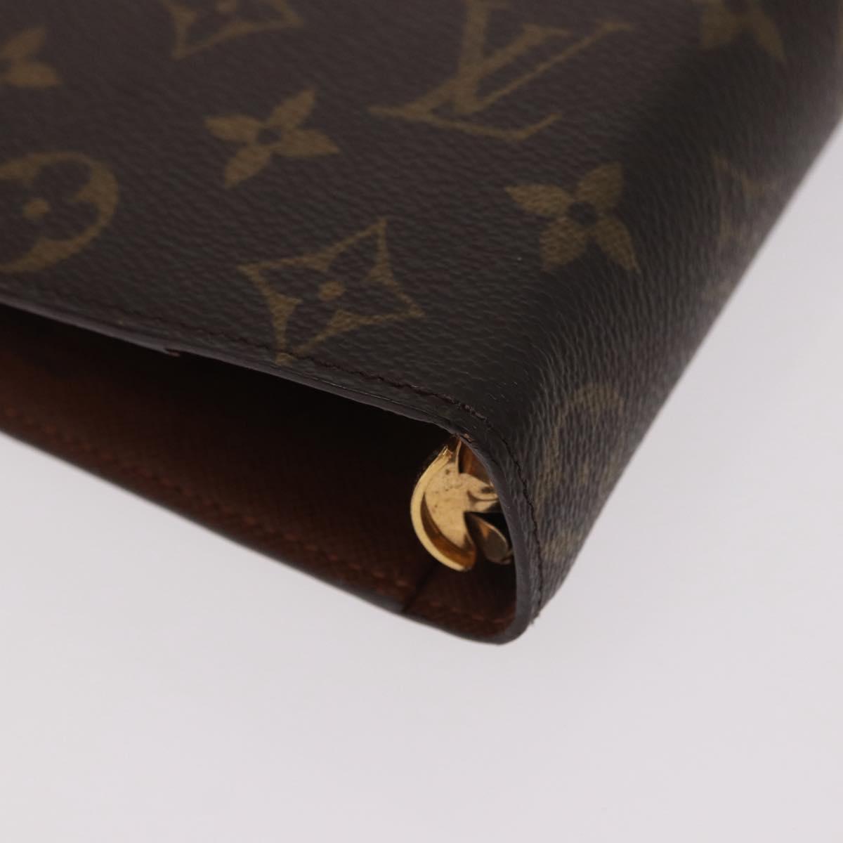 LOUIS VUITTON Monogram Agenda MM Day Planner Cover R20105 LV Auth 188671