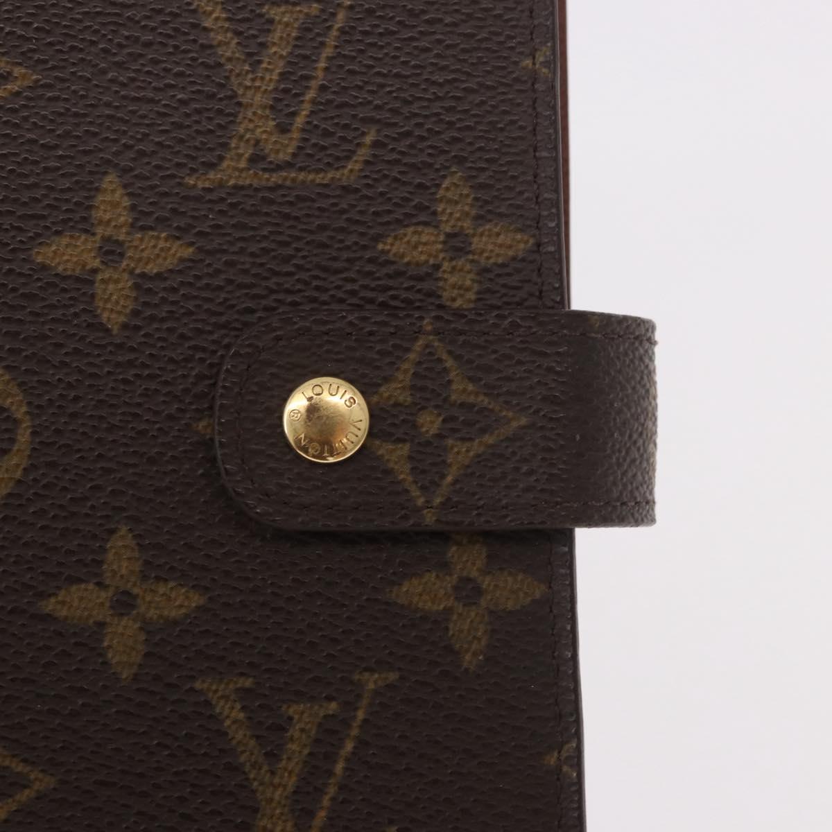 LOUIS VUITTON Monogram Agenda MM Day Planner Cover R20105 LV Auth 188671