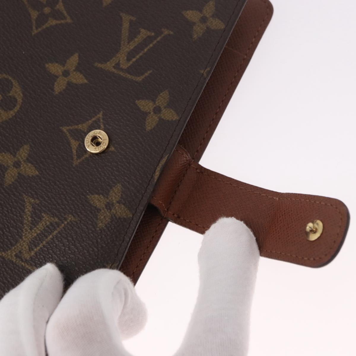 LOUIS VUITTON Monogram Agenda MM Day Planner Cover R20105 LV Auth 188671