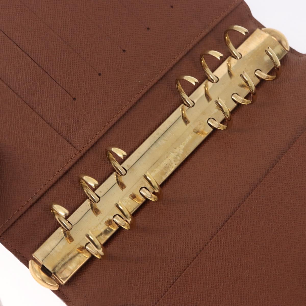 LOUIS VUITTON Monogram Agenda MM Day Planner Cover R20105 LV Auth 188671