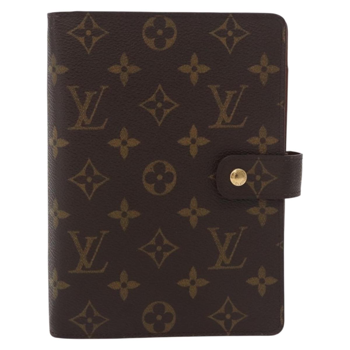 LOUIS VUITTON Monogram Agenda MM Day Planner Cover R20105 LV Auth 188671