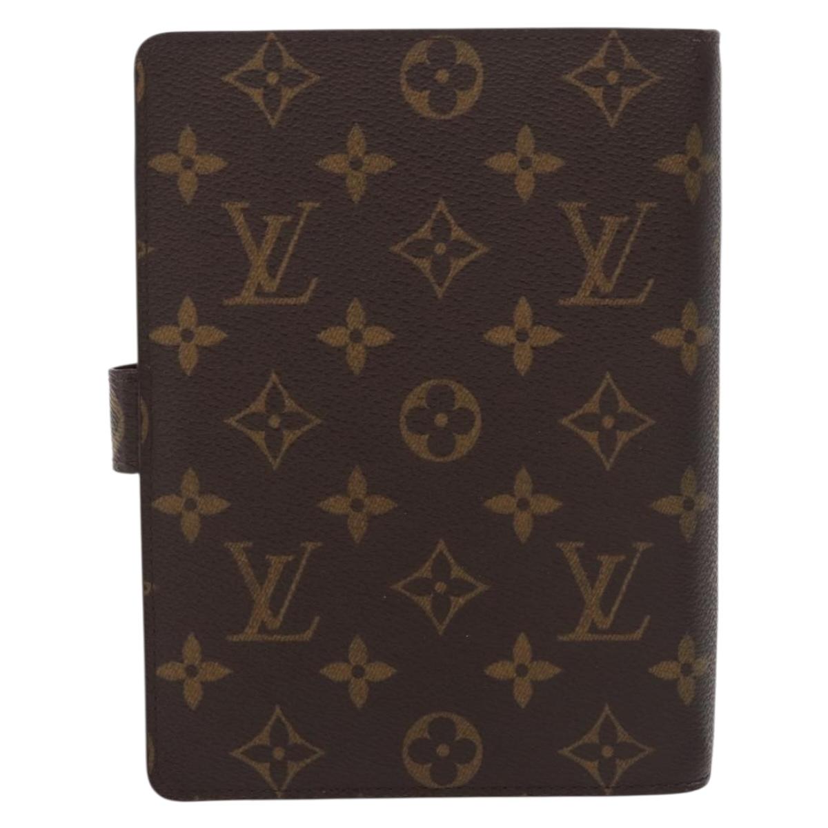 LOUIS VUITTON Monogram Agenda MM Day Planner Cover R20105 LV Auth 188671