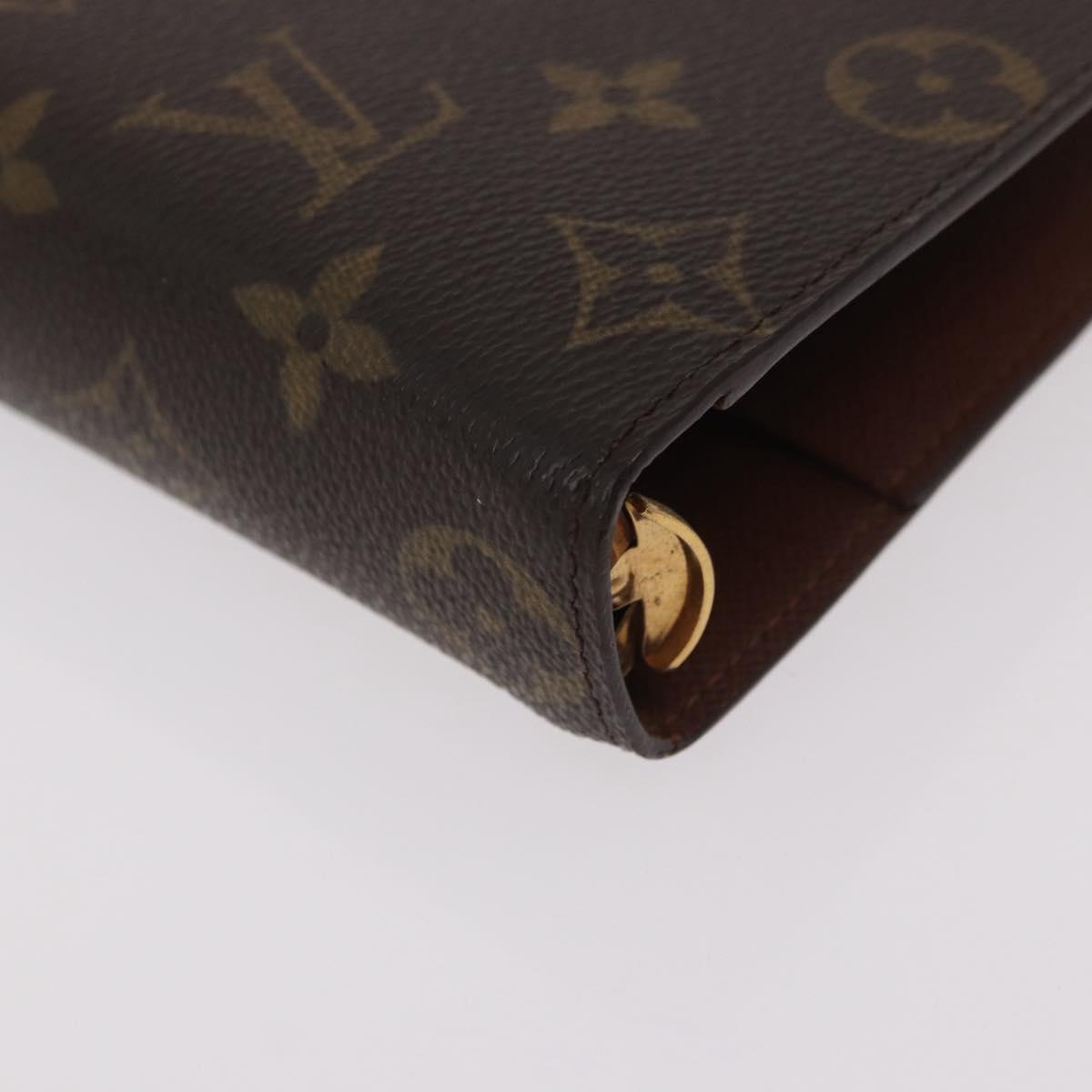 LOUIS VUITTON Monogram Agenda MM Day Planner Cover R20105 LV Auth 188671