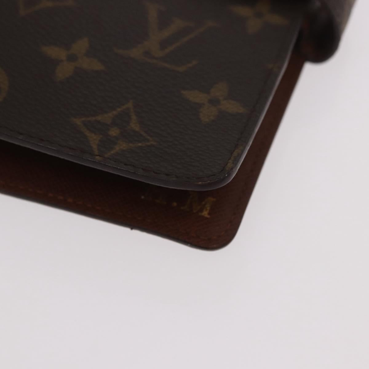 LOUIS VUITTON Monogram Agenda MM Day Planner Cover R20105 LV Auth 188671