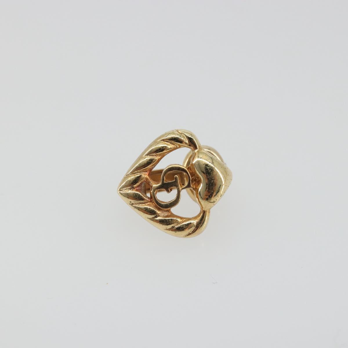 Christian Dior Earring Metal Gold Auth 188679