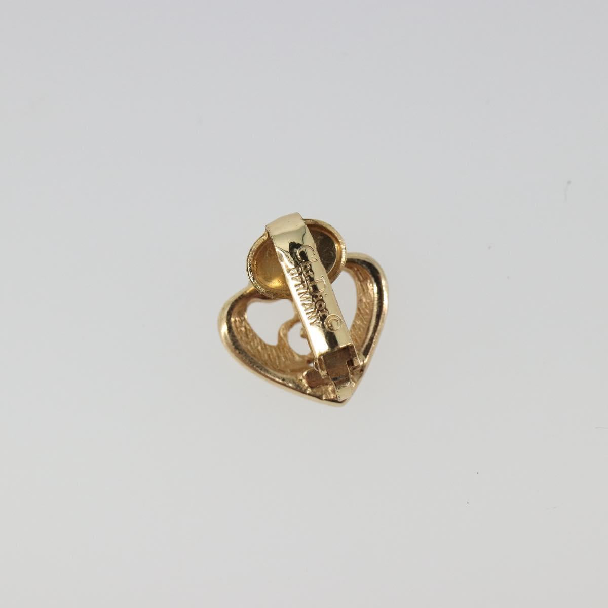 Christian Dior Earring Metal Gold Auth 188679