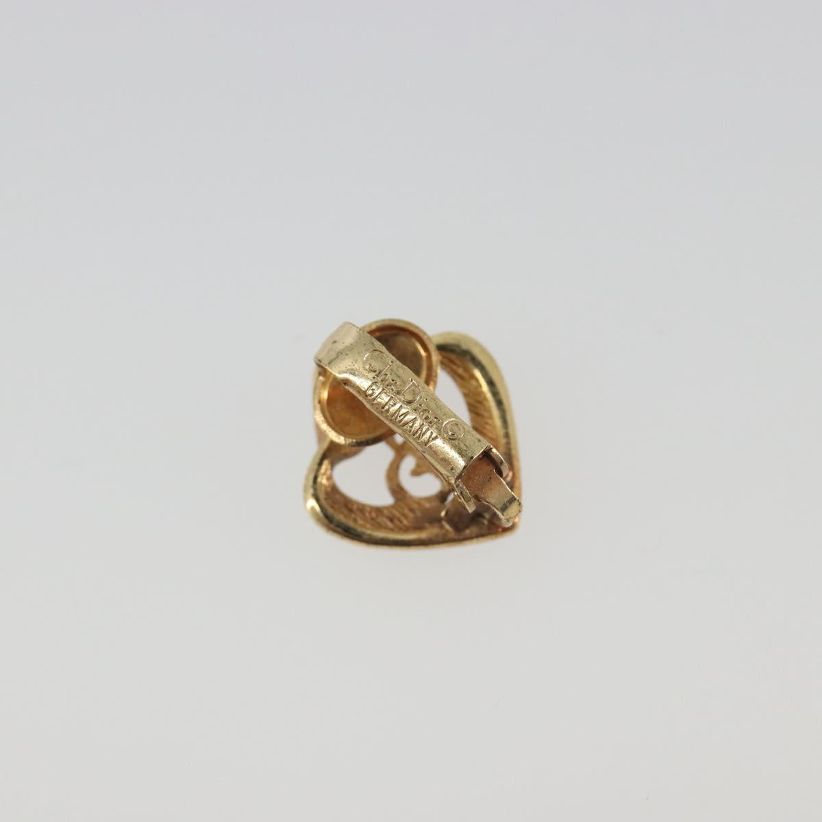 Christian Dior Earring Metal Gold Auth 188679