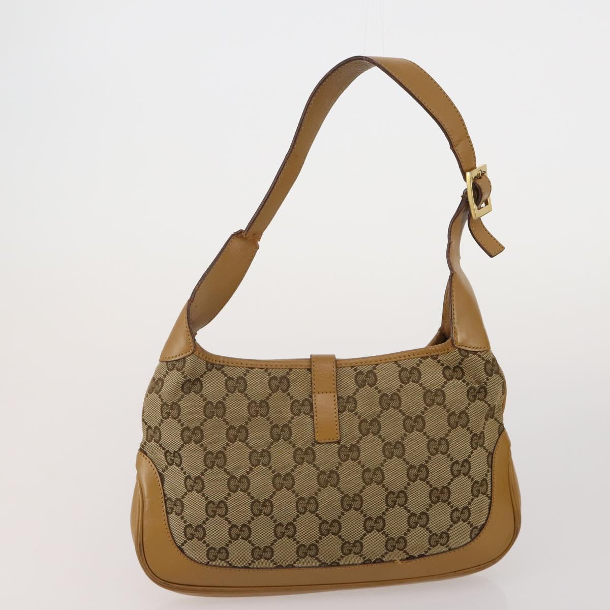 GUCCI GG Supreme GG Canvas Web Sherry Line Bag PVC 4 Set Beige Auth 188688