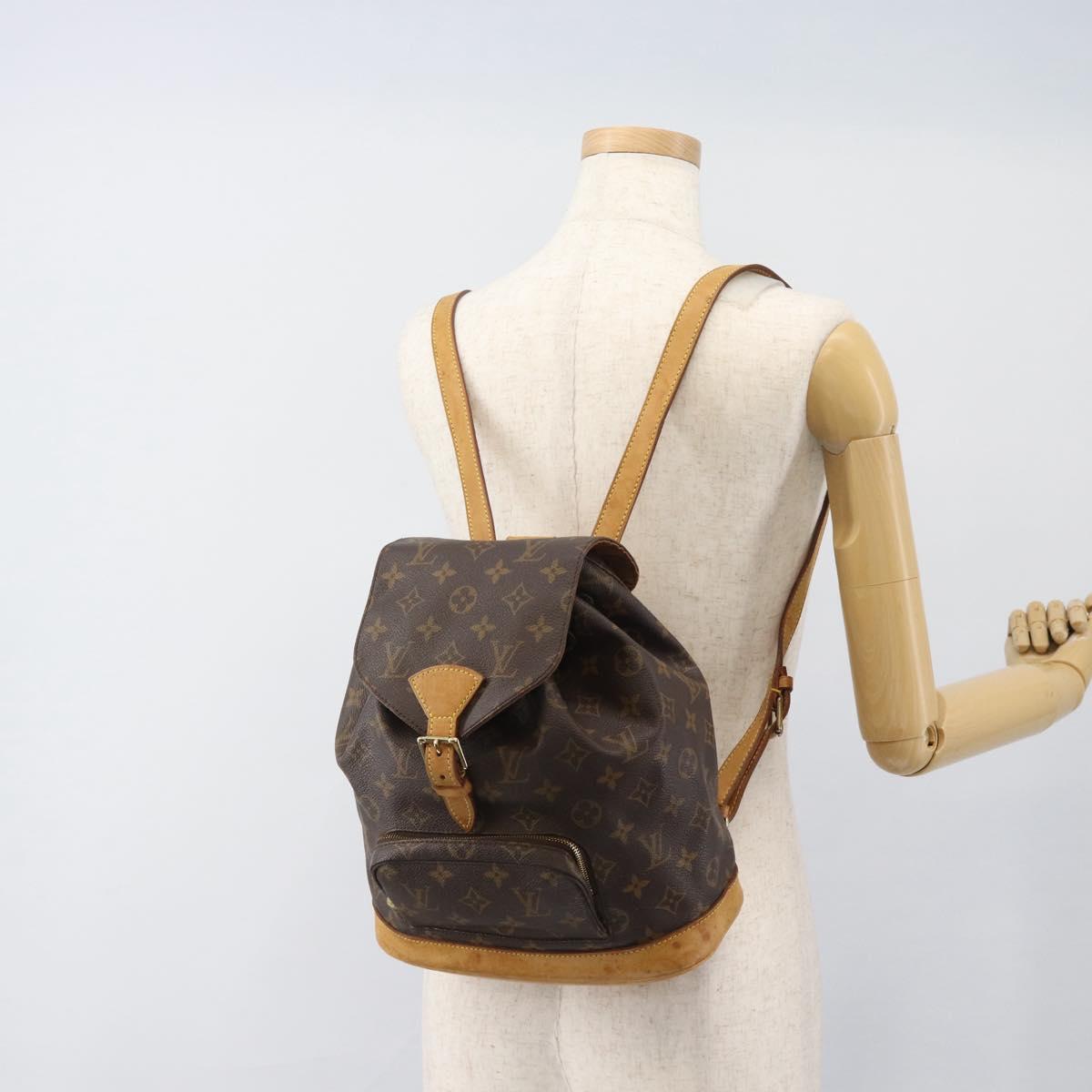 LOUIS VUITTON Monogram Montsouris MM Backpack M51136 LV Auth 188707