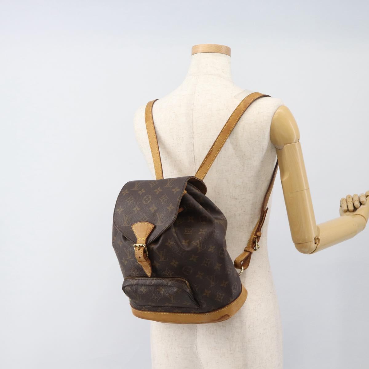 LOUIS VUITTON Monogram Montsouris MM Backpack M51136 LV Auth 188708