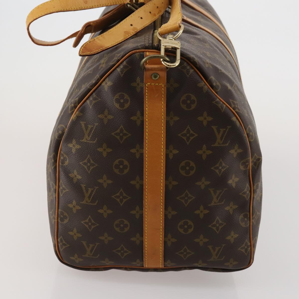 LOUIS VUITTON Monogram Keepall Bandouliere 55 Boston Bag M41414 LV Auth 188714