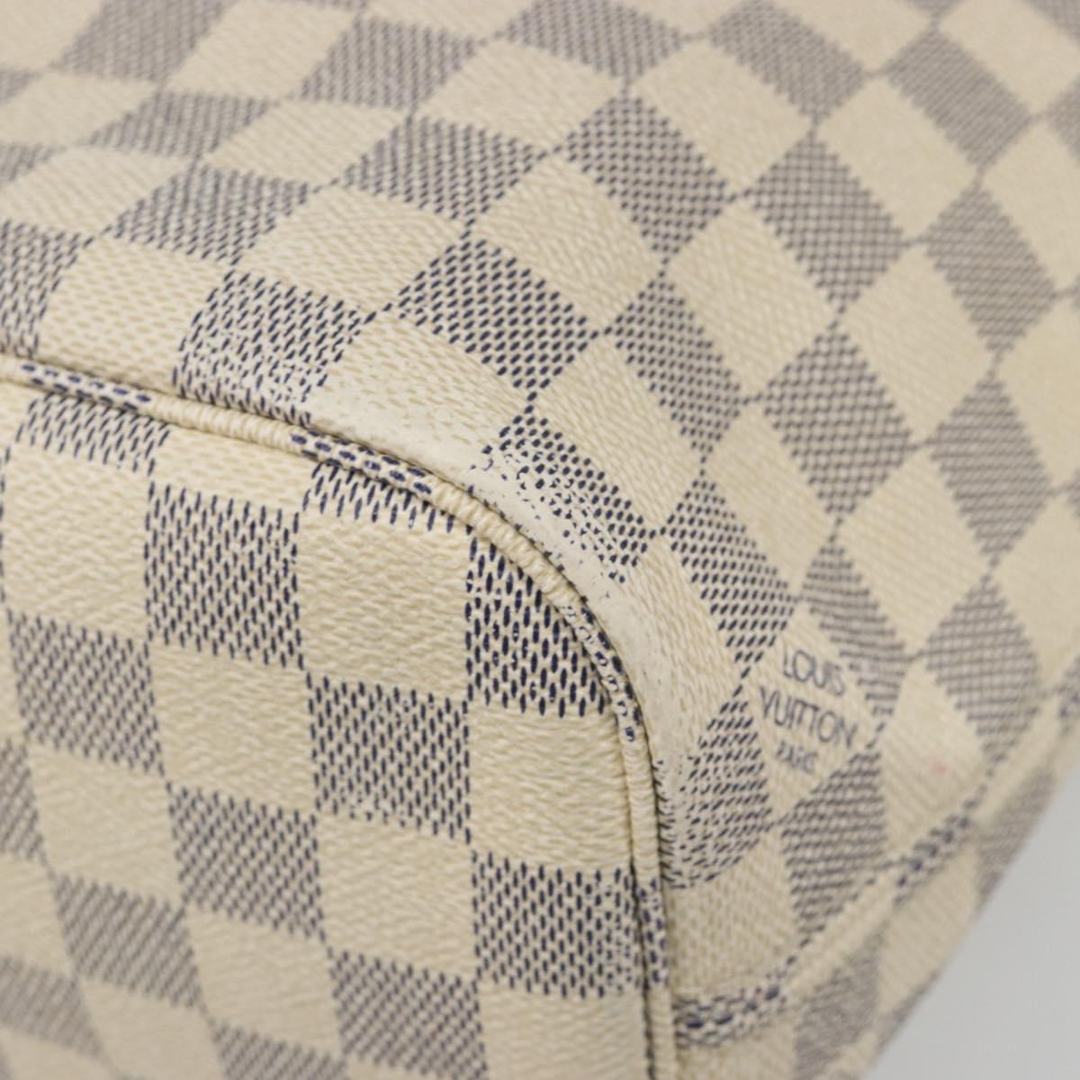 LOUIS VUITTON Damier Azur Neverfull PM Tote Bag N41362 LV Auth 188715