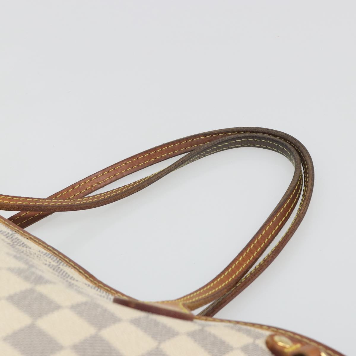 LOUIS VUITTON Damier Azur Neverfull PM Tote Bag N41362 LV Auth 188715