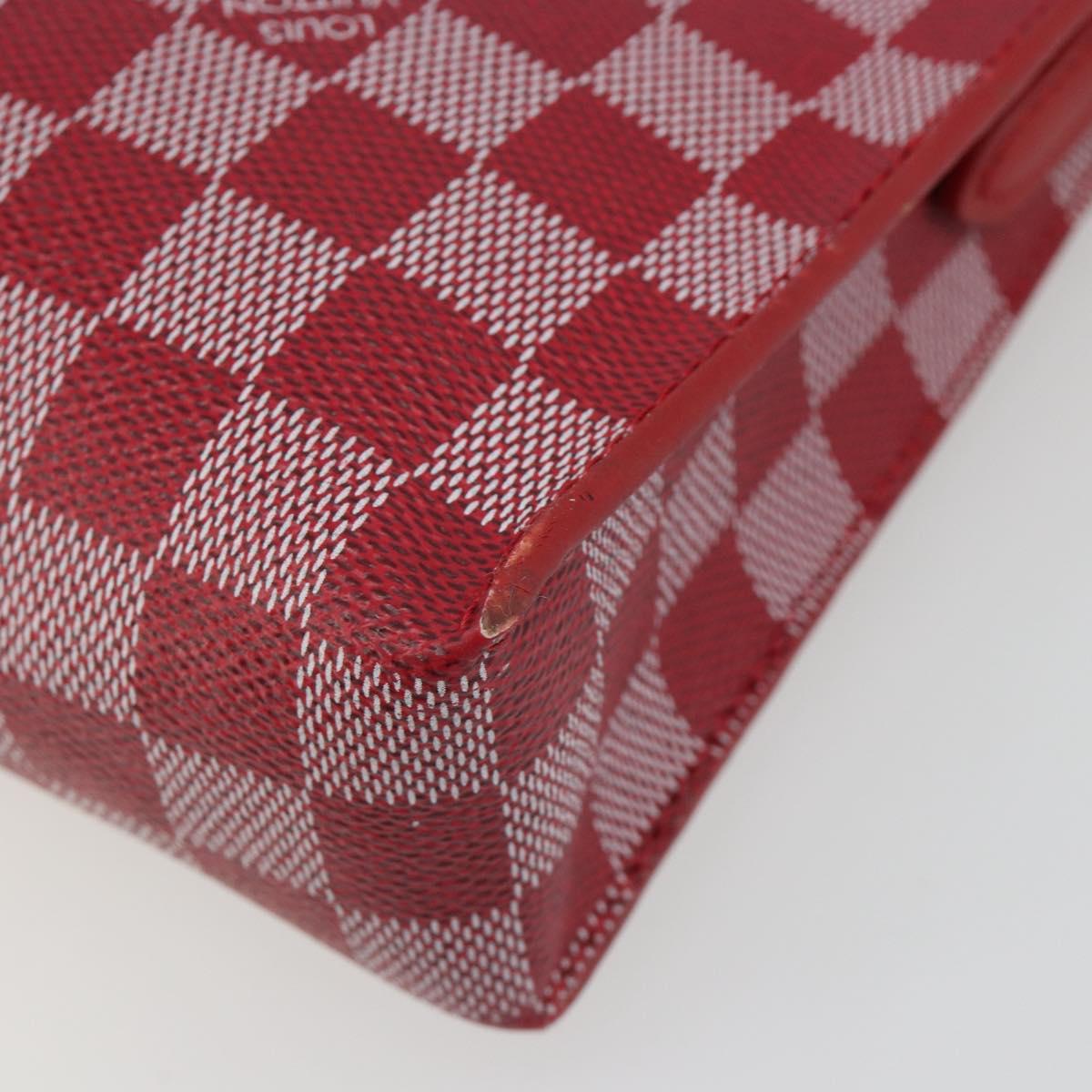 LOUIS VUITTON Damier Color Module Clutch Bag Carmine N41306 LV Auth 188716