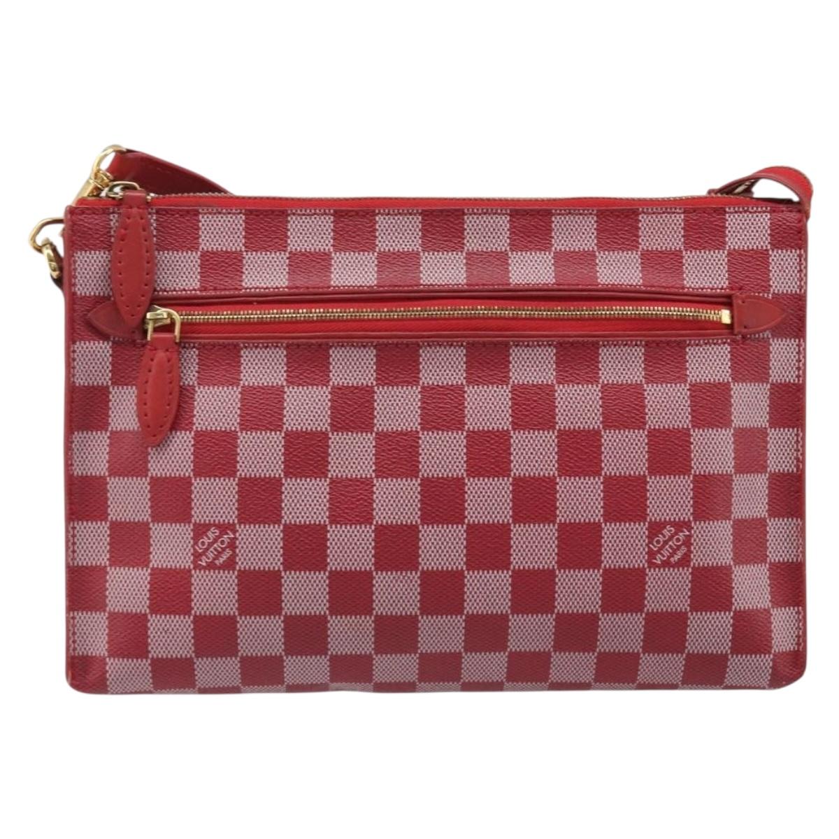LOUIS VUITTON Damier Color Module Clutch Bag Carmine N41306 LV Auth 188716