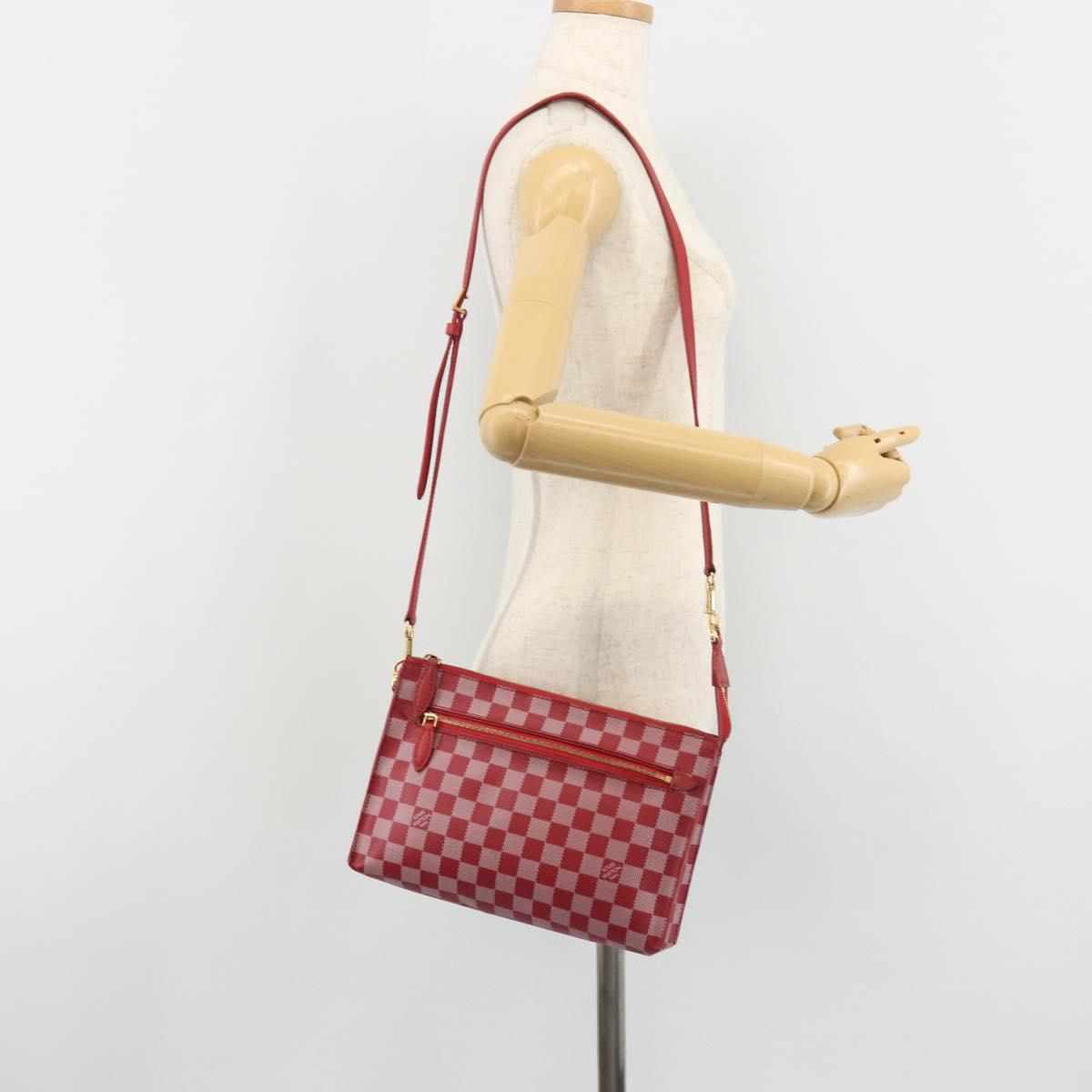 LOUIS VUITTON Damier Color Module Clutch Bag Carmine N41306 LV Auth 188716