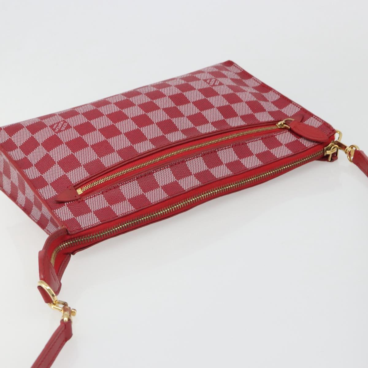 LOUIS VUITTON Damier Color Module Clutch Bag Carmine N41306 LV Auth 188716