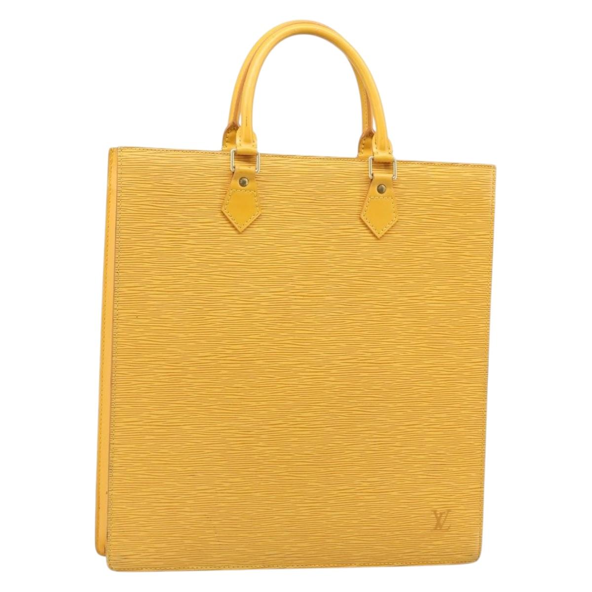 LOUIS VUITTON Epi Sac Plat Hand Bag Yellow M52079 LV Auth 188717