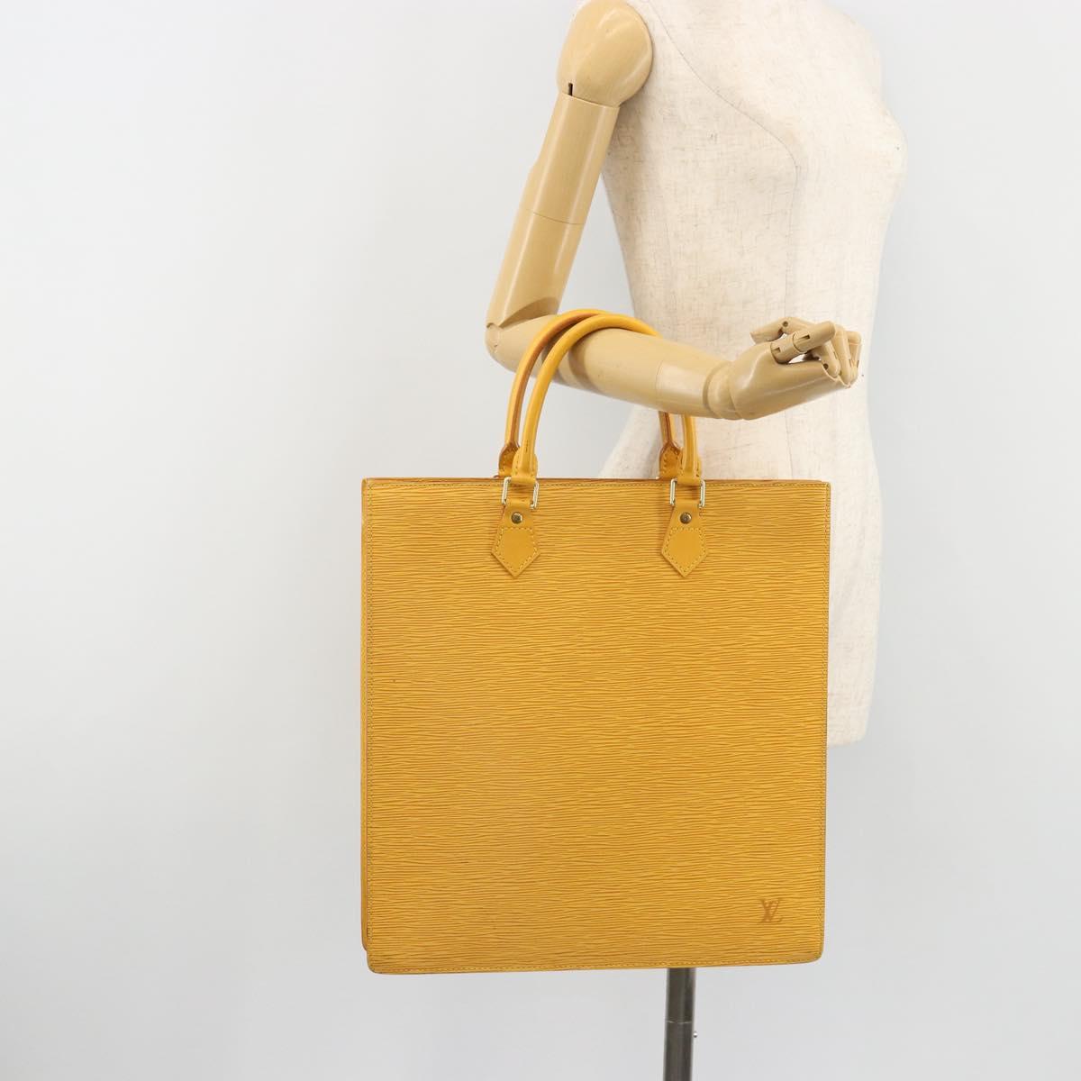LOUIS VUITTON Epi Sac Plat Hand Bag Yellow M52079 LV Auth 188717