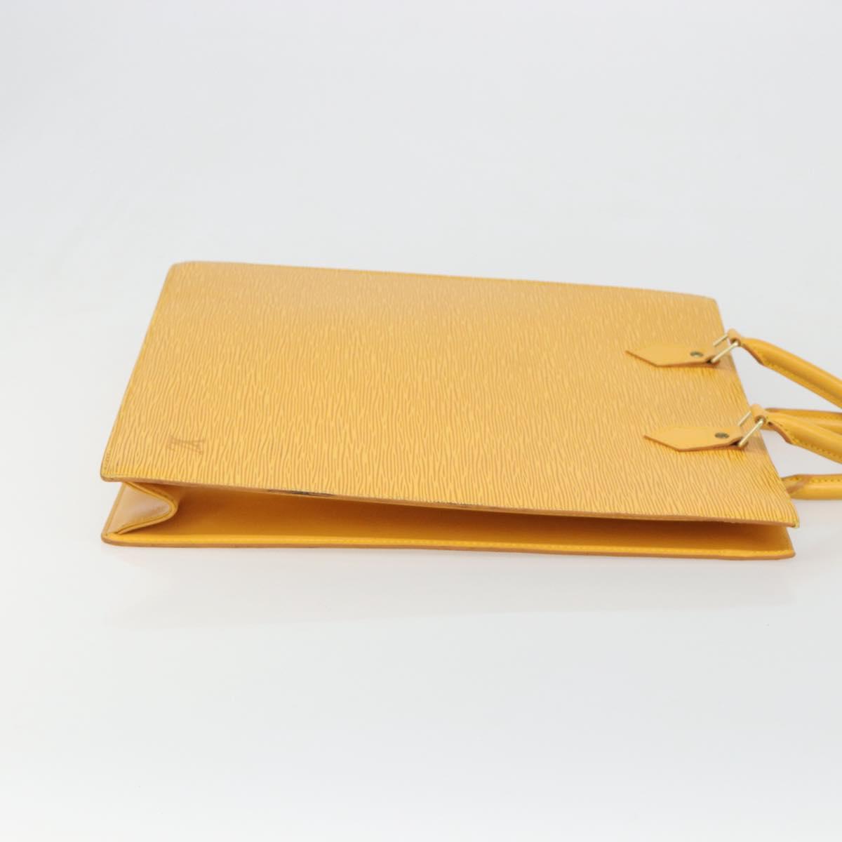 LOUIS VUITTON Epi Sac Plat Hand Bag Yellow M52079 LV Auth 188717