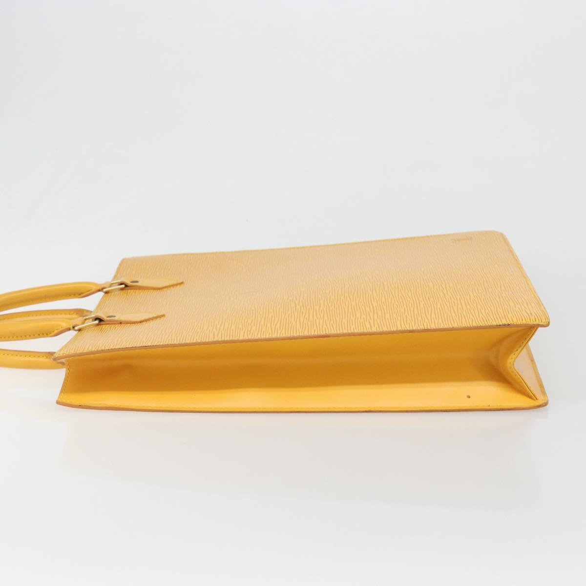 LOUIS VUITTON Epi Sac Plat Hand Bag Yellow M52079 LV Auth 188717