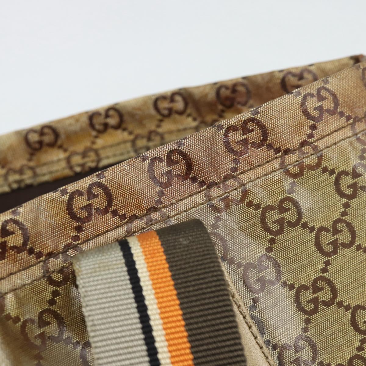 GUCCI GG Crystal Tote Bag Coated Canvas Beige 189669 Auth 188731