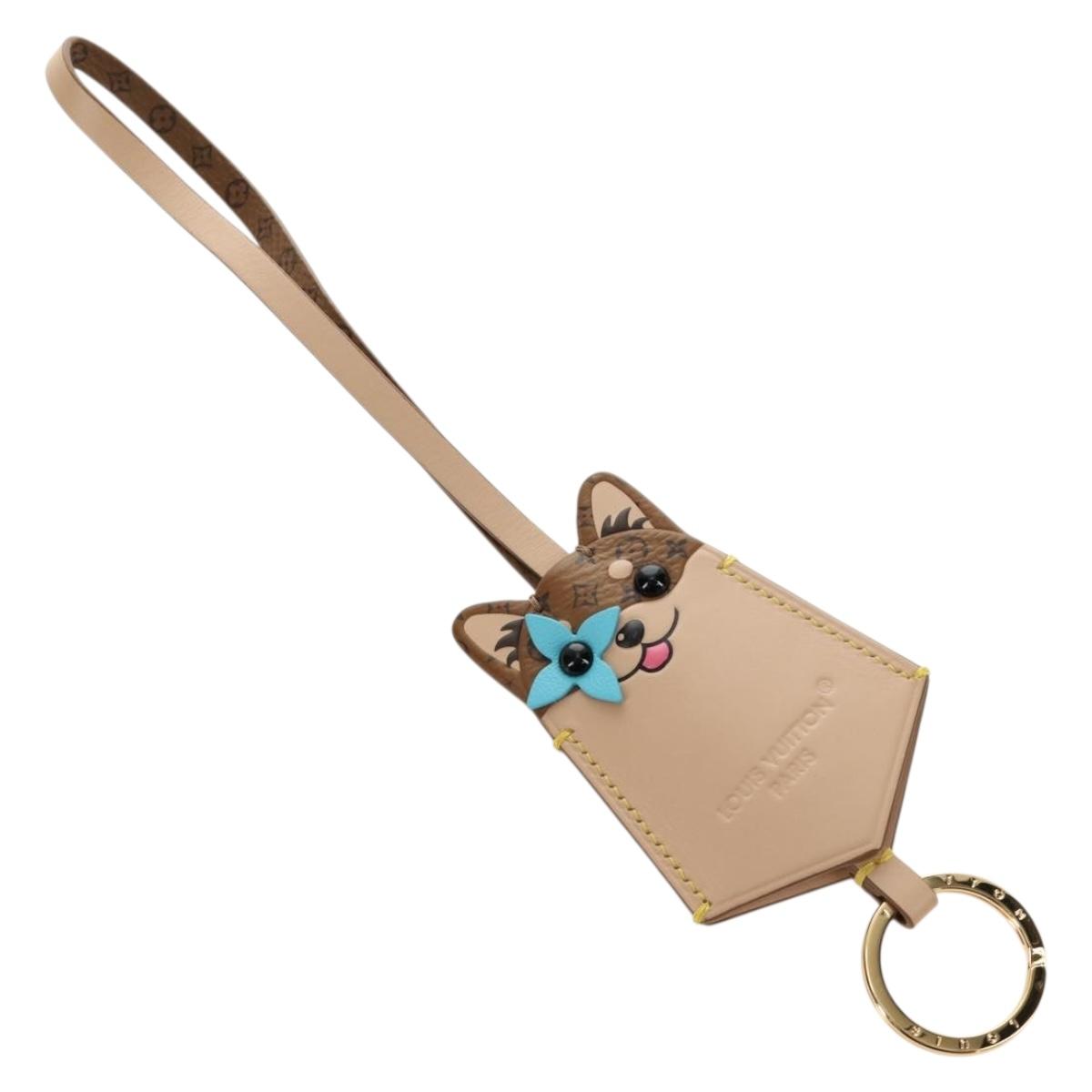LOUIS VUITTON Monogram Reverse Bag Charm LV Dog Bag Charm M02323 LV Auth 188734M