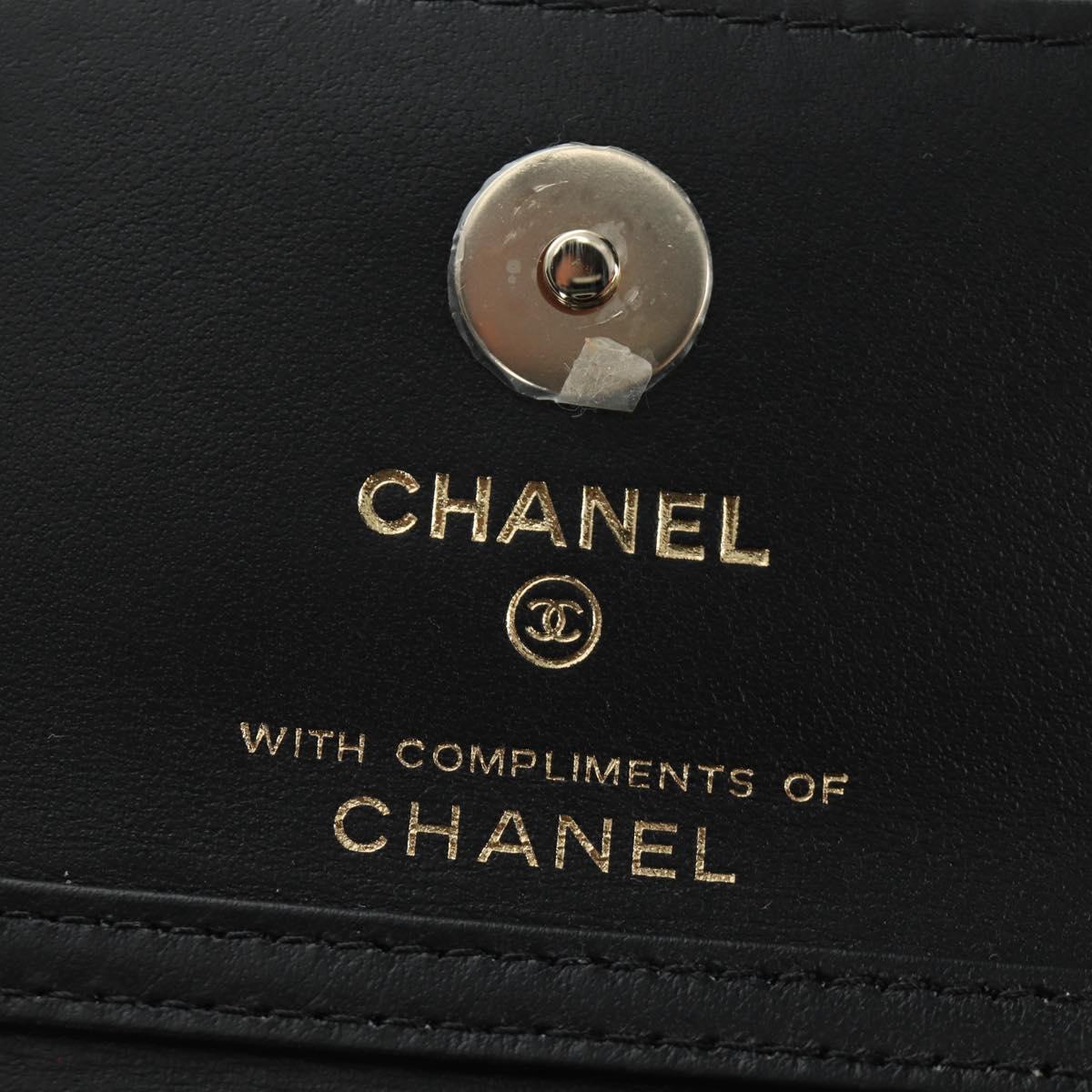 CHANEL Mini Matelasse Chain Shoulder Pouch Satin Beige Silver CC Auth 188736M