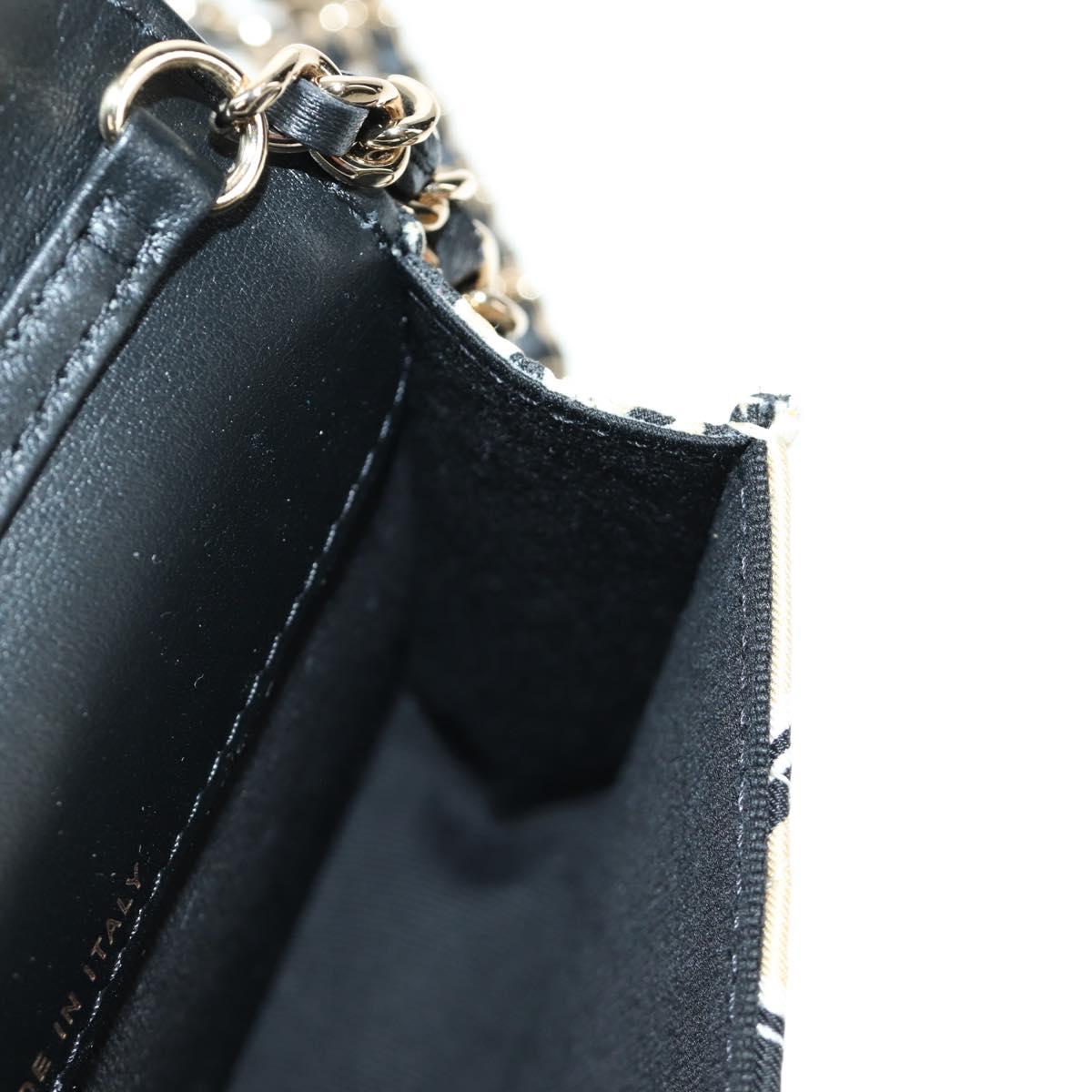 CHANEL Mini Matelasse Chain Shoulder Pouch Satin Beige Silver CC Auth 188736M