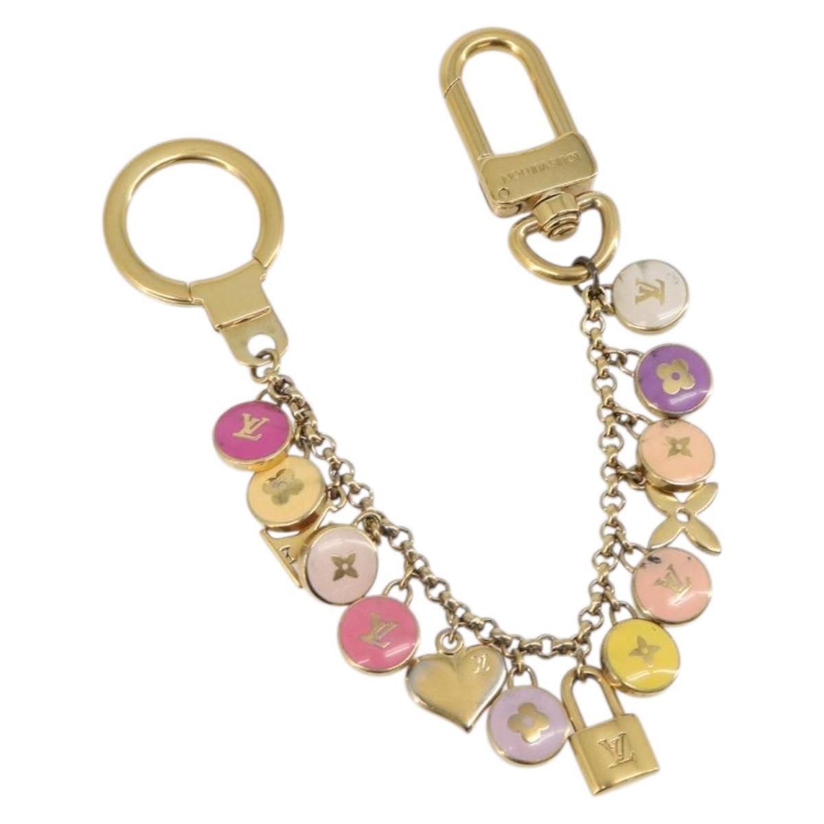 LOUIS VUITTON Porte Cles Chainne Pastille Key Holder metal M65386 Auth 188737