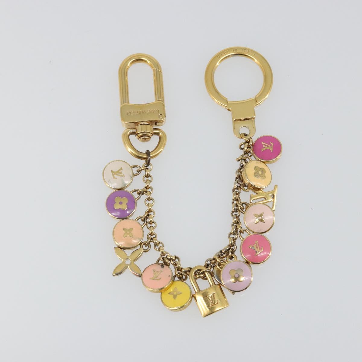 LOUIS VUITTON Porte Cles Chainne Pastille Key Holder metal M65386 Auth 188737
