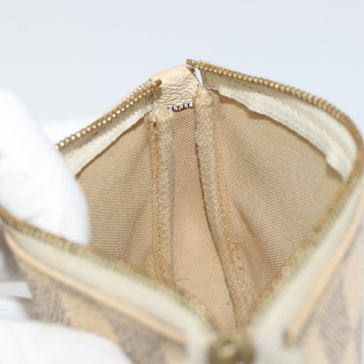 LOUIS VUITTON Damier Azur Mini Pochette Accessoires Pouch N63005 LV Auth 188738