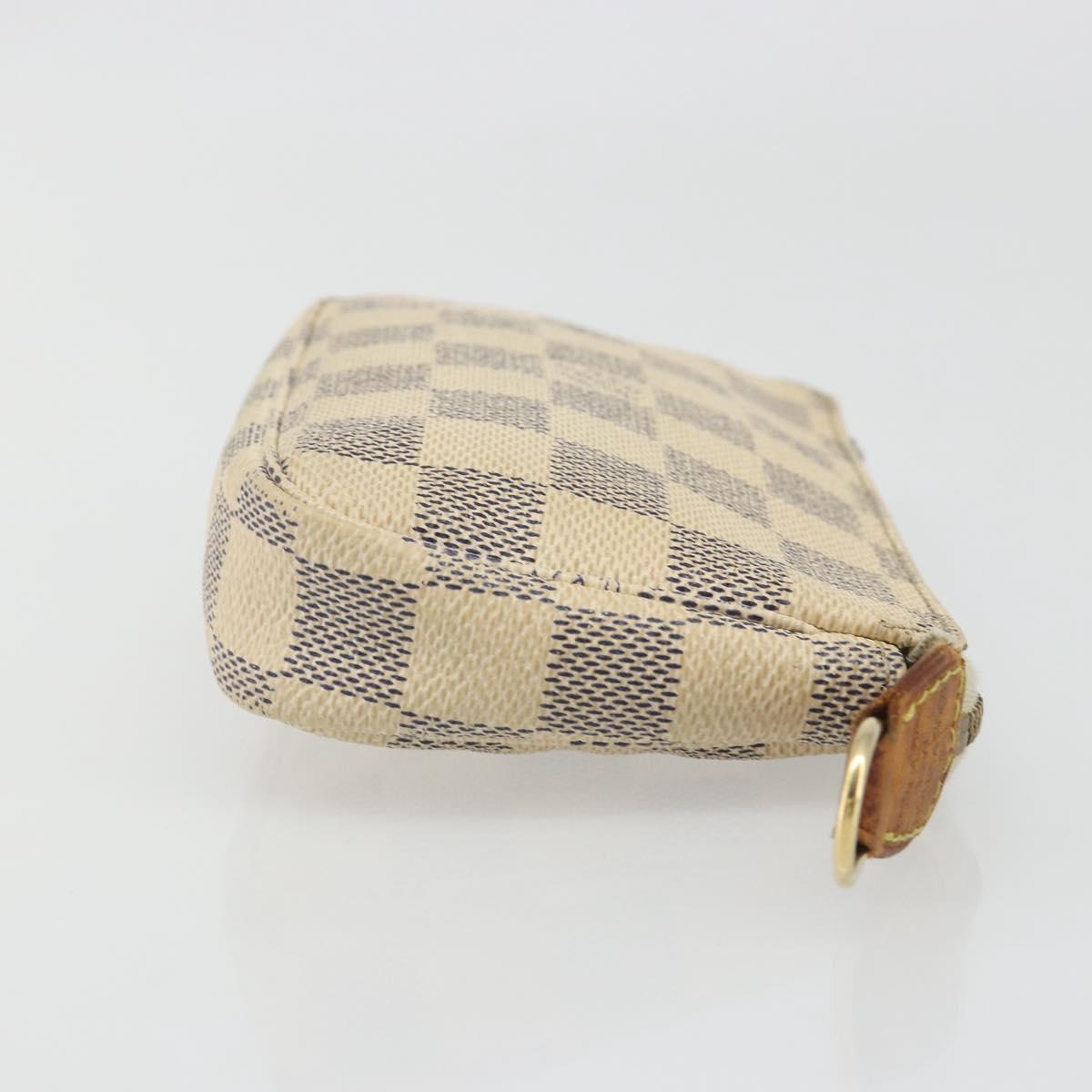 LOUIS VUITTON Damier Azur Mini Pochette Accessoires Pouch N63005 LV Auth 188738