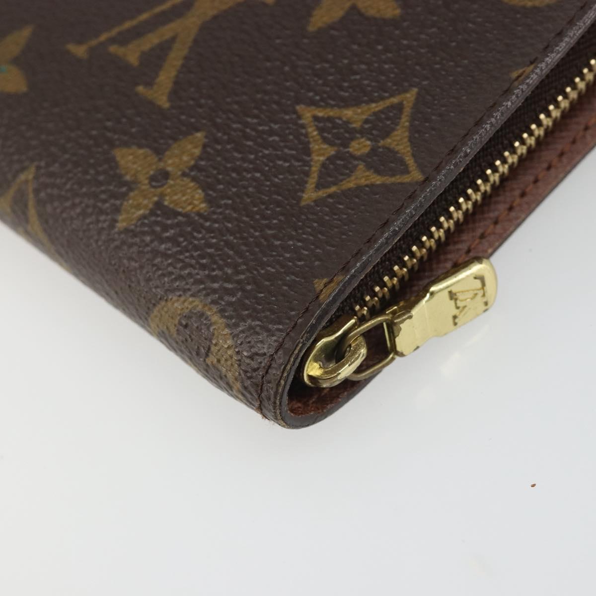 LOUIS VUITTON Monogram Panda Porte Monnaie Zip Long Wallet M61729 LV Auth 188739