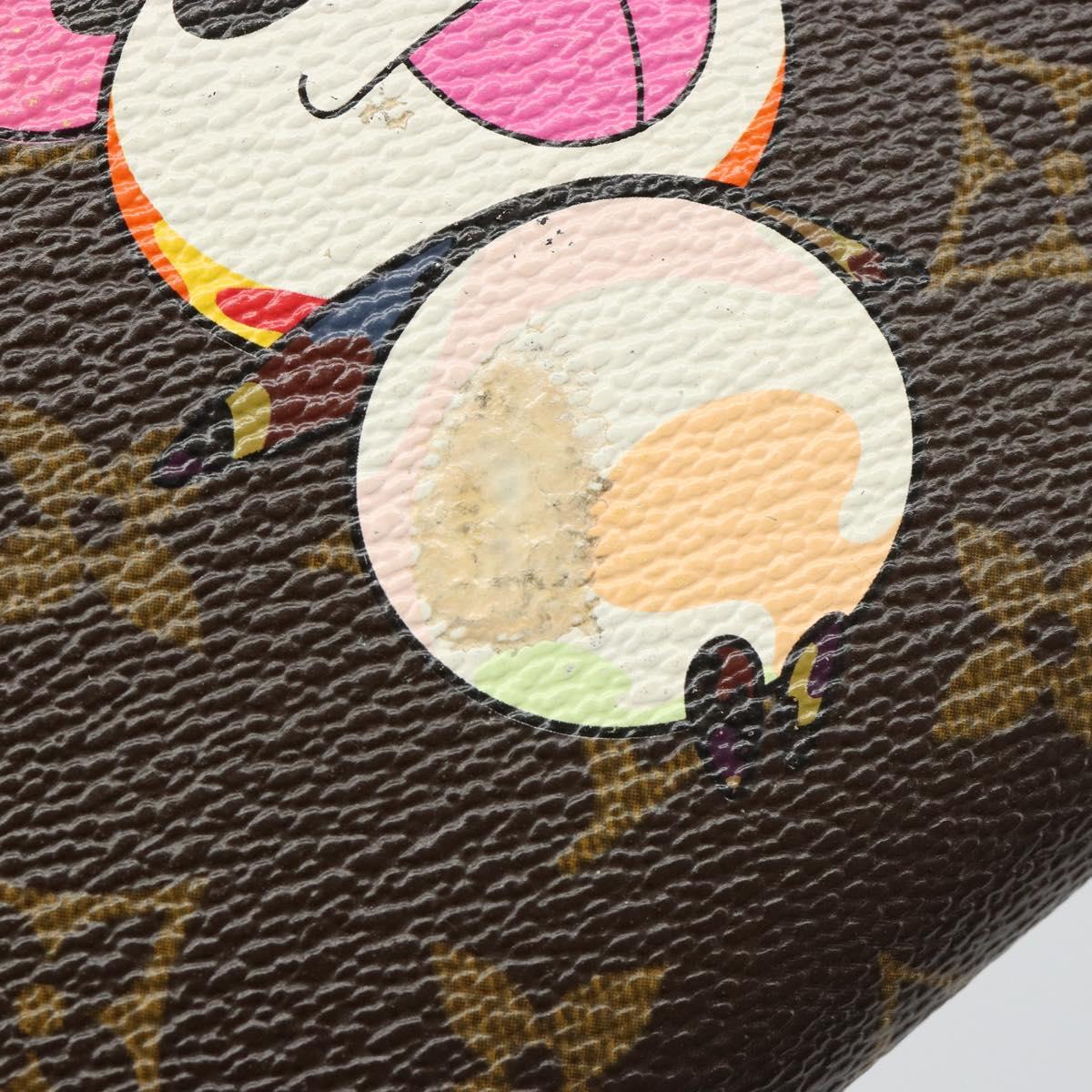 LOUIS VUITTON Monogram Panda Porte Monnaie Zip Long Wallet M61729 LV Auth 188739