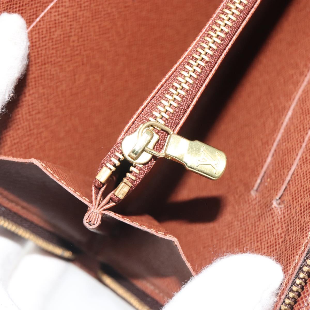 LOUIS VUITTON Monogram Panda Porte Monnaie Zip Long Wallet M61729 LV Auth 188739