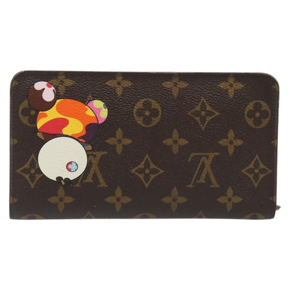 LOUIS VUITTON Monogram Panda Porte Monnaie Zip Long Wallet M61729 LV Auth 188739