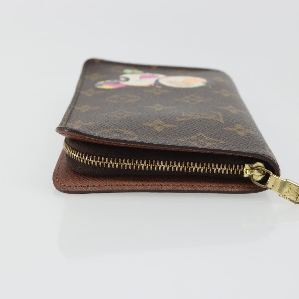 LOUIS VUITTON Monogram Panda Porte Monnaie Zip Long Wallet M61729 LV Auth 188739